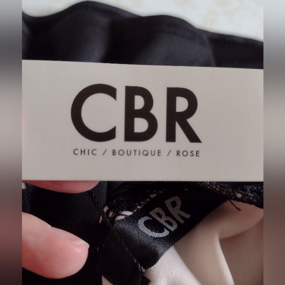 CBR Exclusive Selection sleeveless zip back black dress. Lace top NWT. L… - Picture 9 of 12